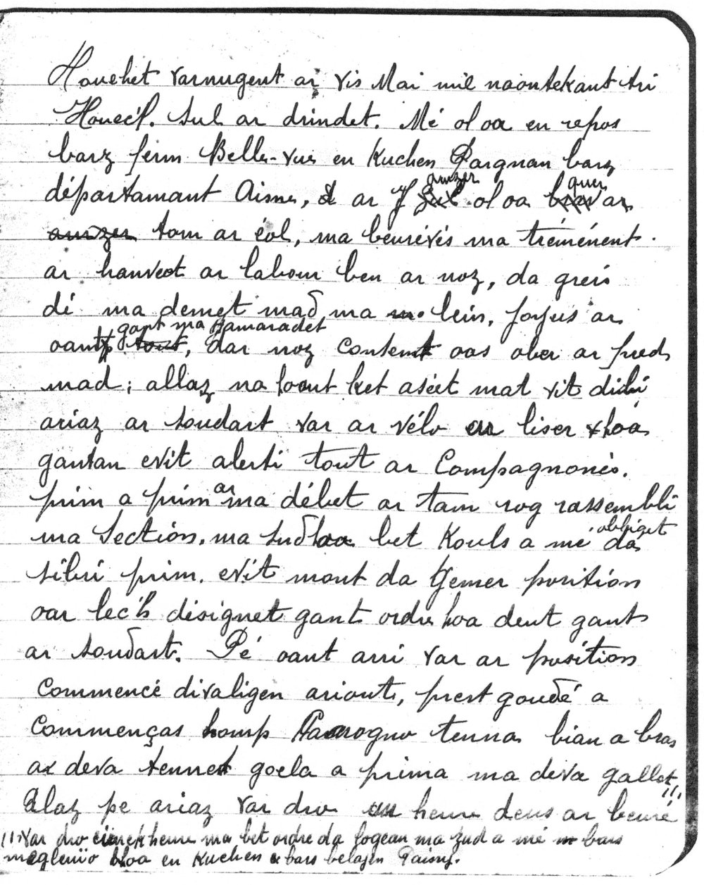 An destenn skrivet gant an dorn (1/2)