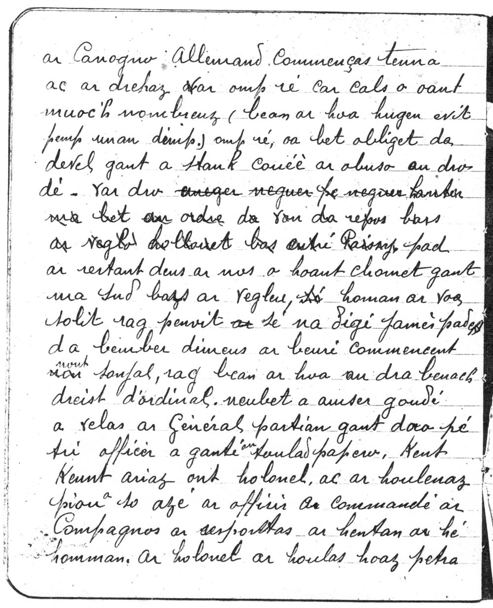 An destenn skrivet gant an dorn (2/2)